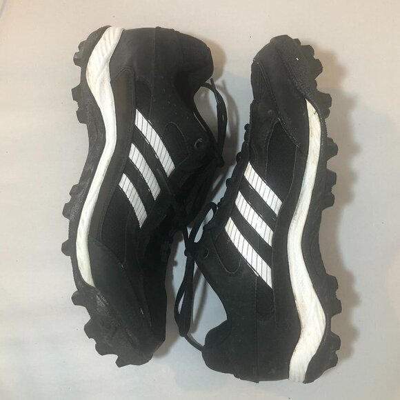 ADIDAS Cleats Mens Size 12 Black White Adituff Athletic Shoes - Picture 12 of 13